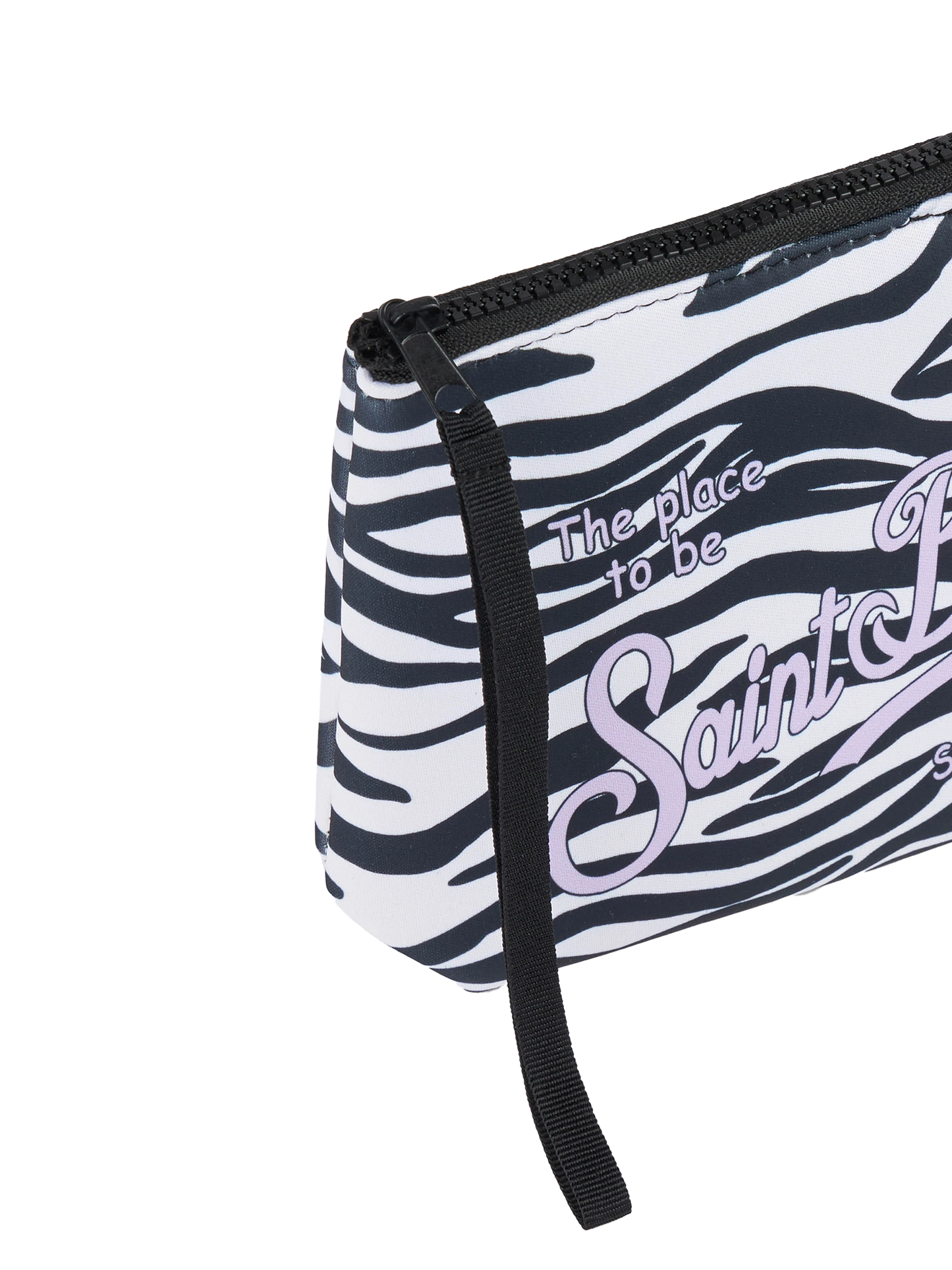 Pochette Aline in scuba con stampa zebra 