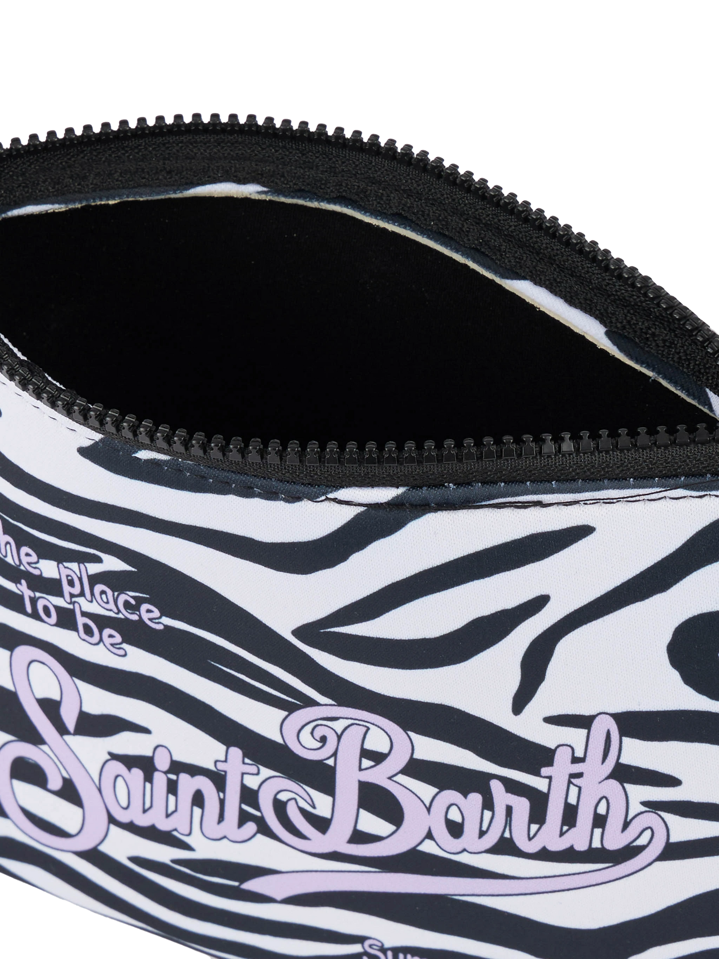 Pochette Aline in scuba con stampa zebra 