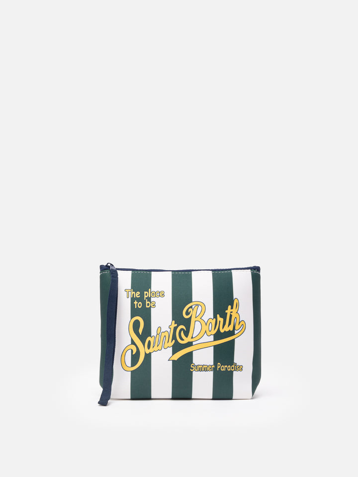 Aline Scuba-Pochette mit Streifendruck