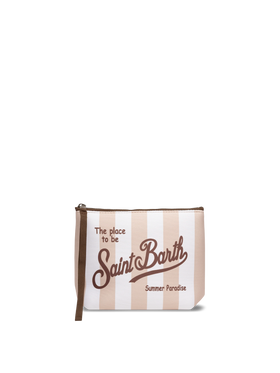 Aline Scuba-Pochette mit Streifendruck