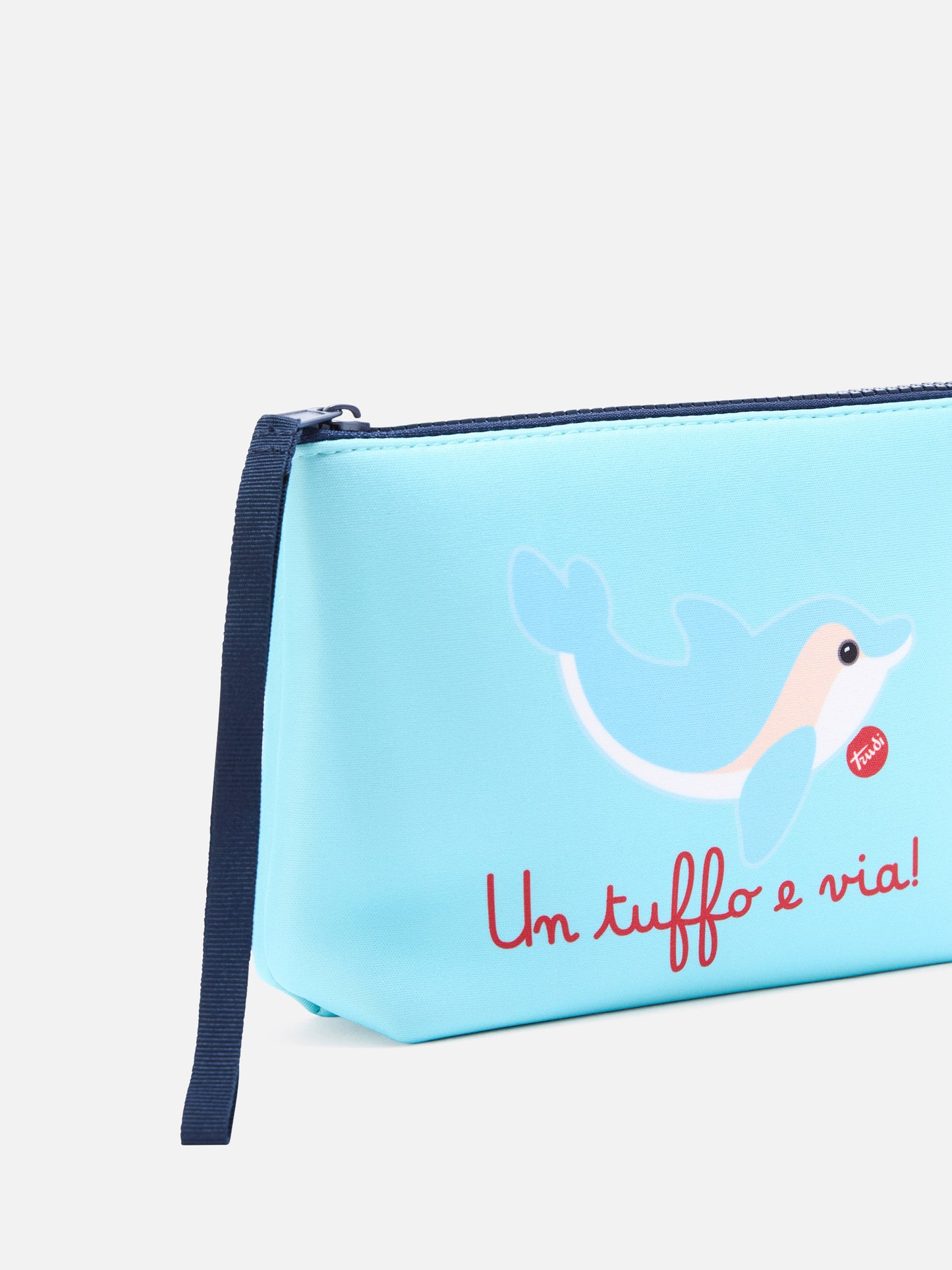 Aline Scuba-Pouch mit Dolphin Un tuffo e via!-Print | Special Edition 