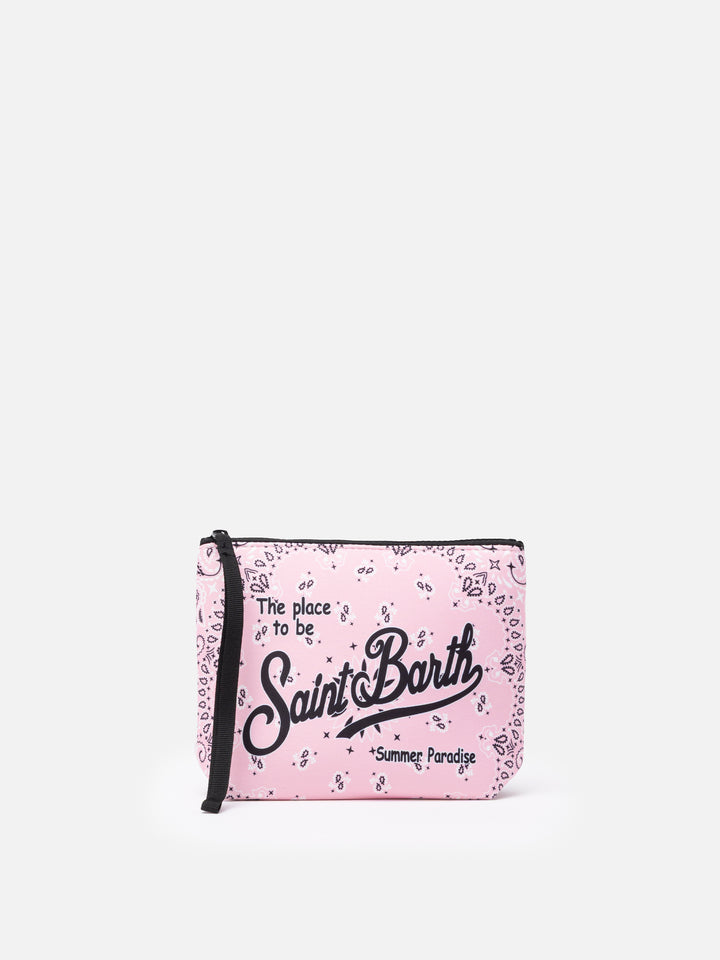 Aline Scuba-Pochette mit Bandana-Print
