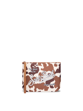 Aline scuba pochette with cow print