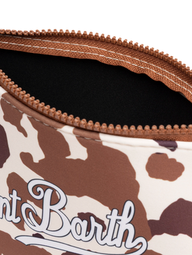 Aline scuba pochette with cow print