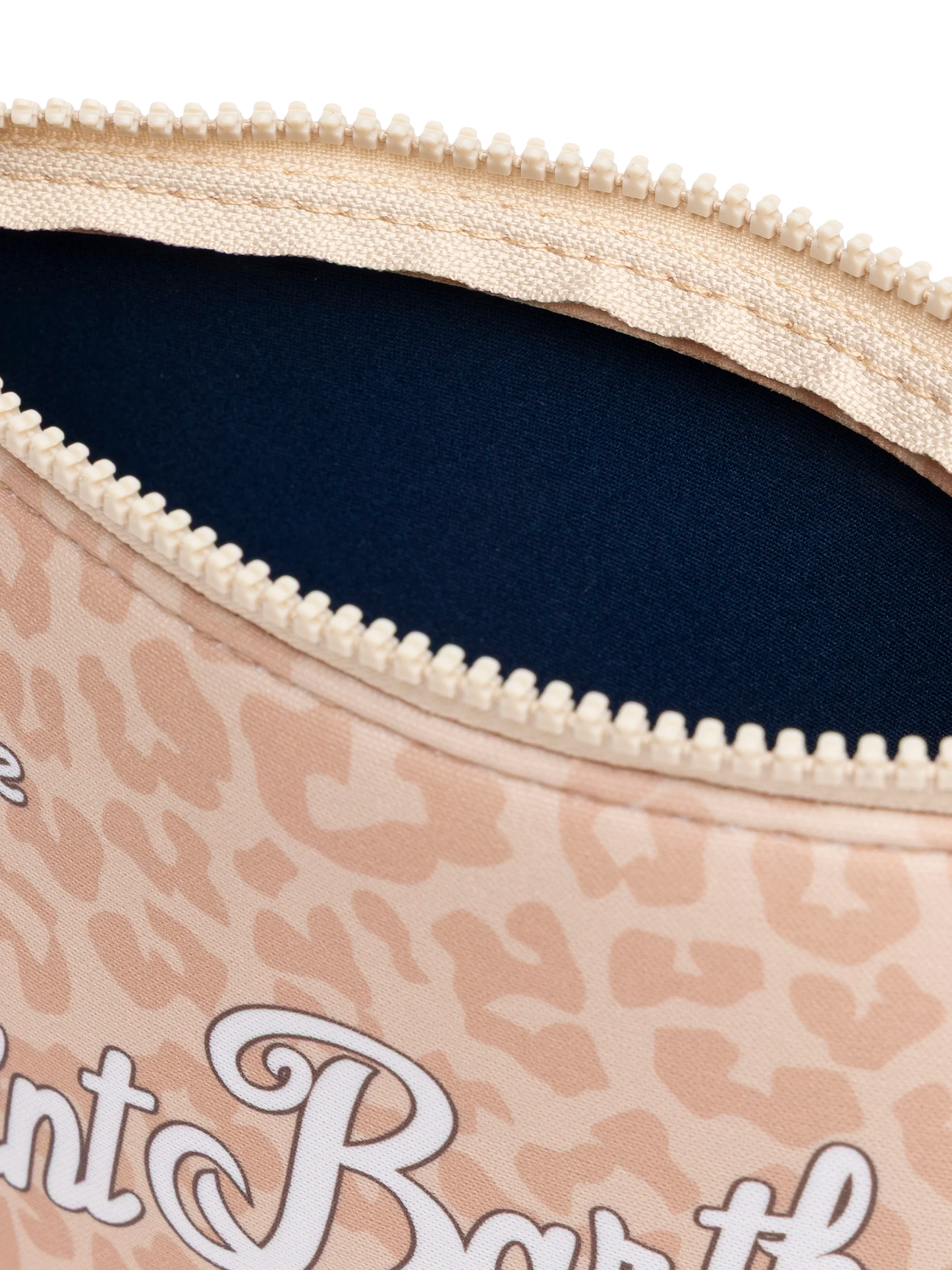 Aline scuba pochette with beige pastel animalier print