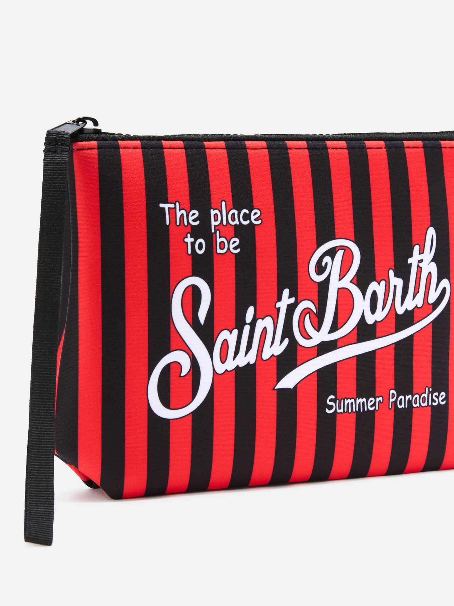 Bañador de scuba Aline negro pouch con estampado de rayas AC Milan | AC MILAN SPECIAL EDITION 
