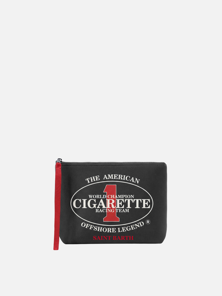 Aline black scuba pouch with Cigarette Racing Team embroidery | Special Edition