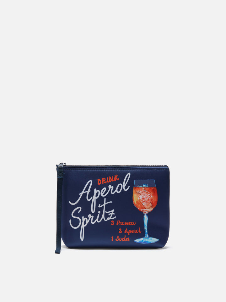 Aline scuba pouch with Spritz recipe print