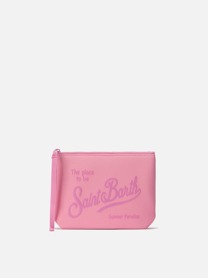 Aline scuba pouch in solid pink