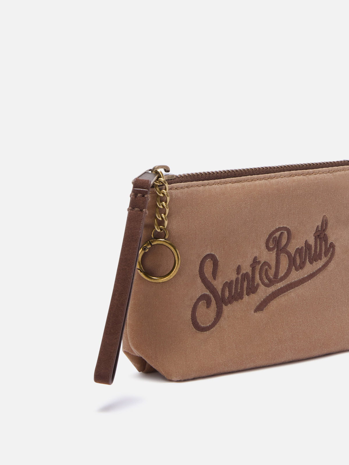 Nut Mini Aline waxed pouch with logo embroidery