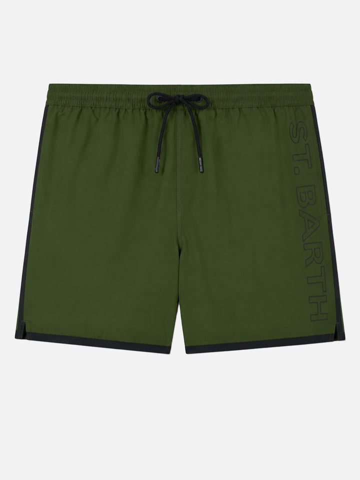 Costume mare Alphaclub in tessuto tecnico verde militare