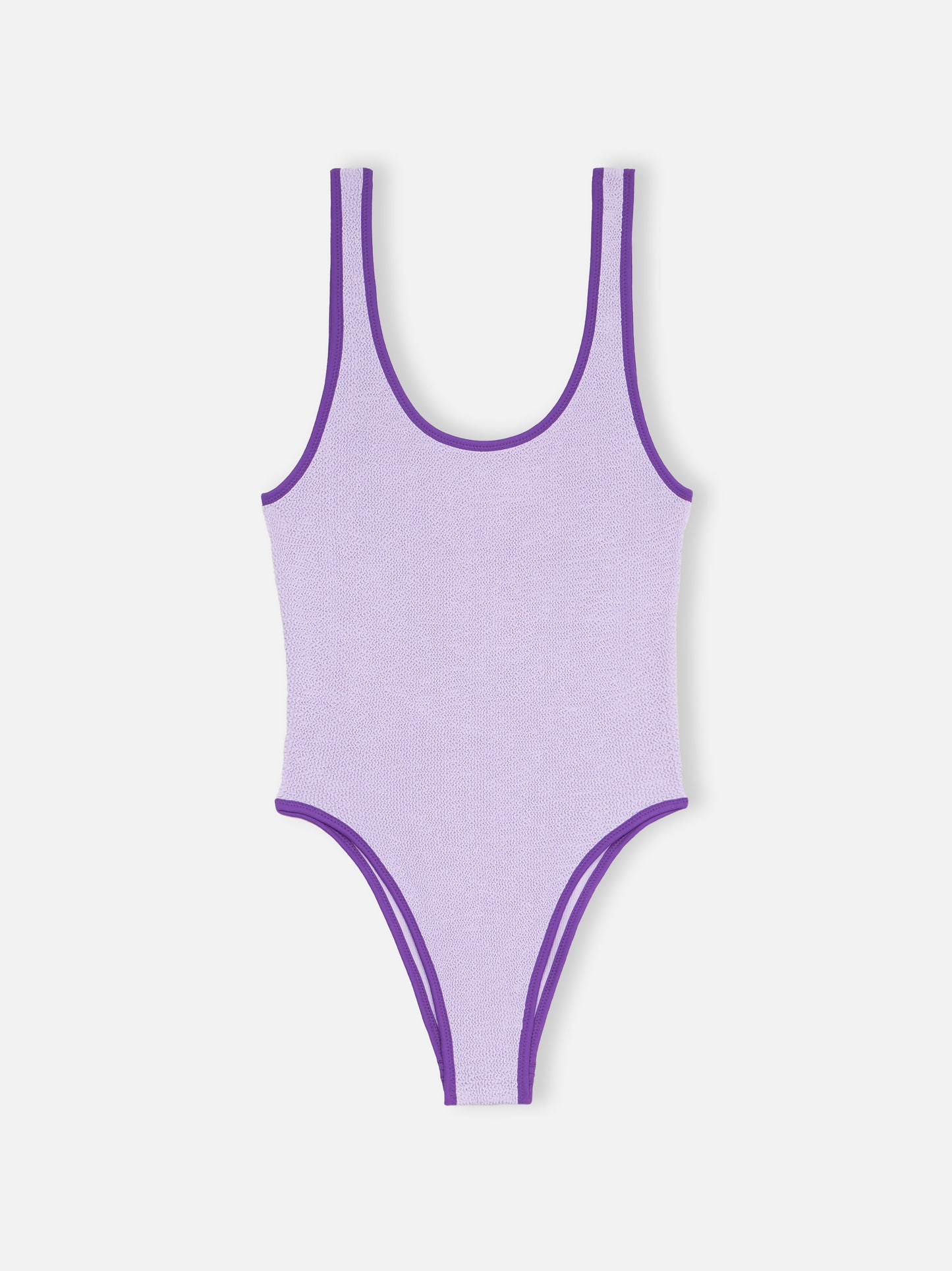 Woman lilac crinkle one piece swimsuit | MELISSA SATTA SPECIAL EDITION - MC2 Saint Barth
