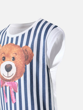 T-shirt in cotone Amelie con stampa orsetti