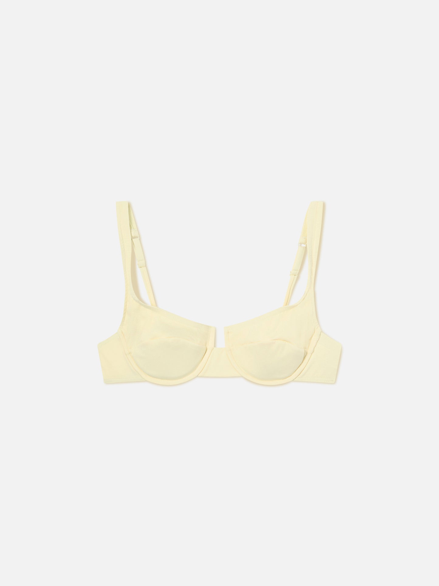 Balconette-Bikinioberteil Amira in uni Butter 