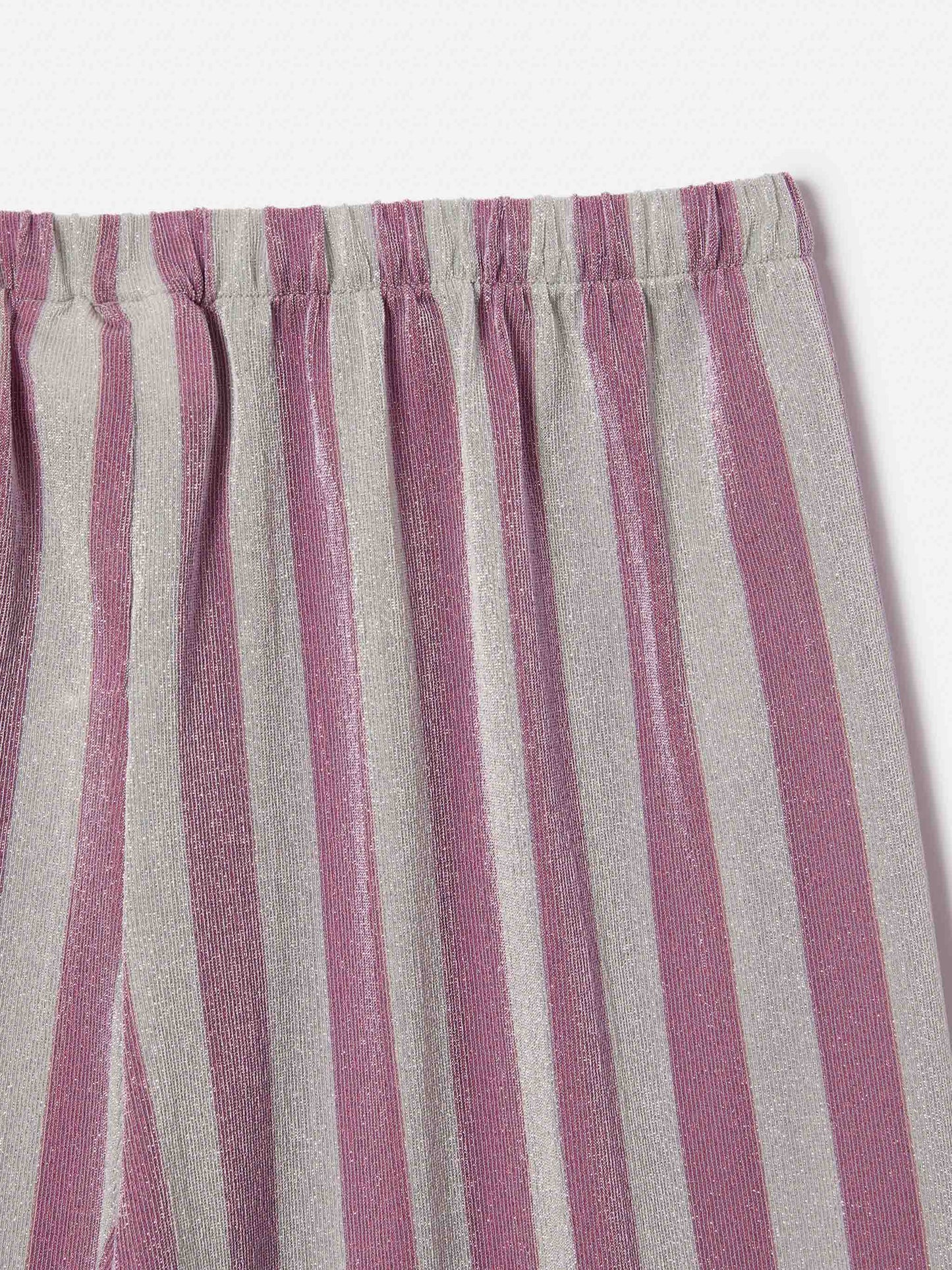 Amalia Jr lurex pants with pink and silver stripes