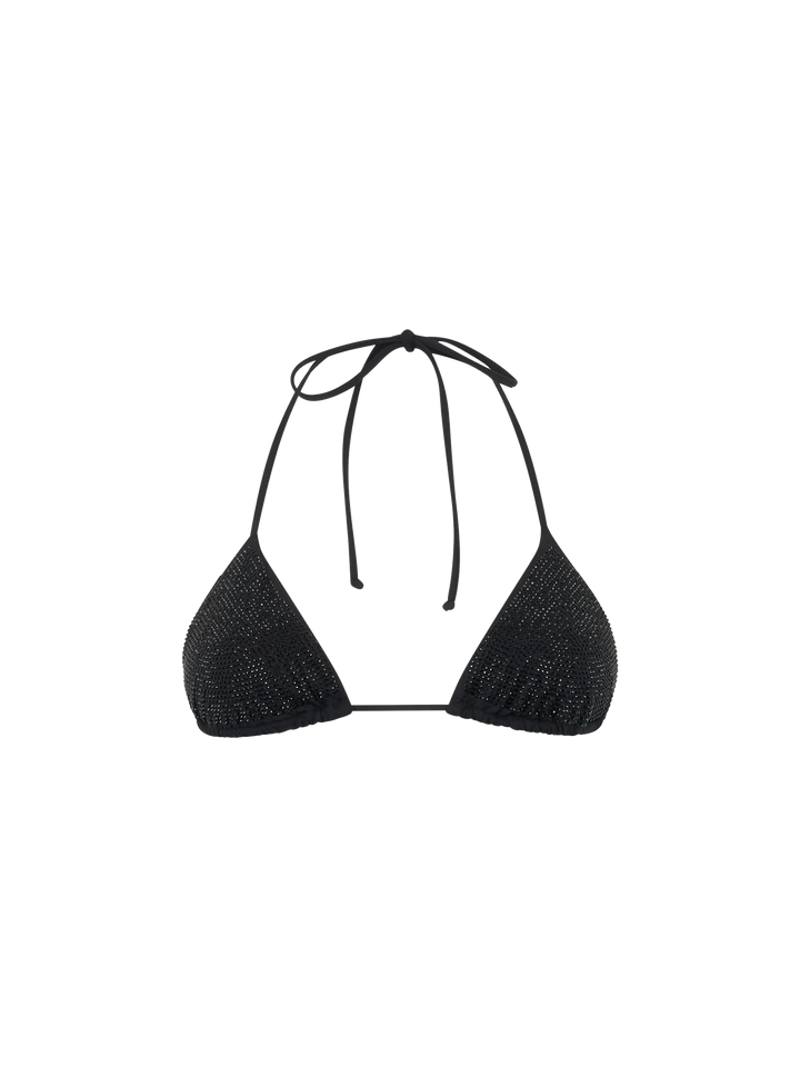 Woman triangle top swimsuit Annabelle with rhinestones