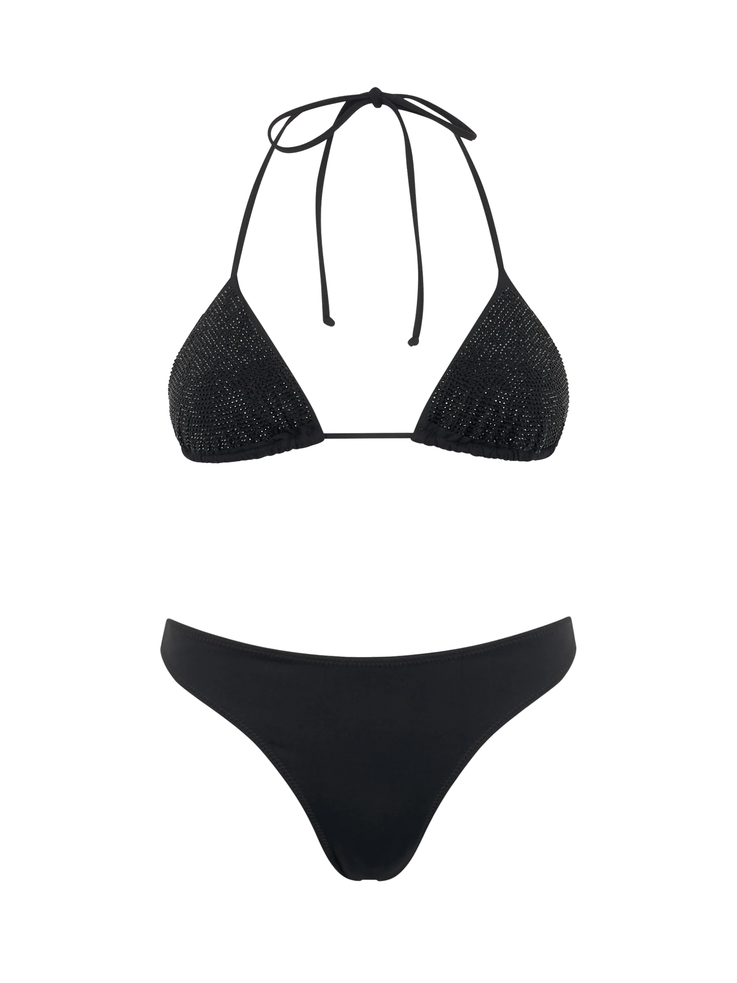 Schwarzer Triangel-Bikini für Damen Annabelle Naomi mit Strasssteinen