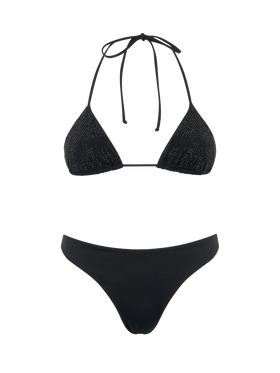 Schwarzer Triangel-Bikini für Damen Annabelle Naomi mit Strasssteinen