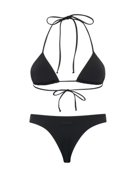 Schwarzer Triangel-Bikini für Damen Annabelle Naomi mit Strasssteinen