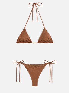 Bikini Annabelle Marielle marrone con strass