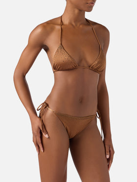 Bikini Annabelle Marielle marrone con strass