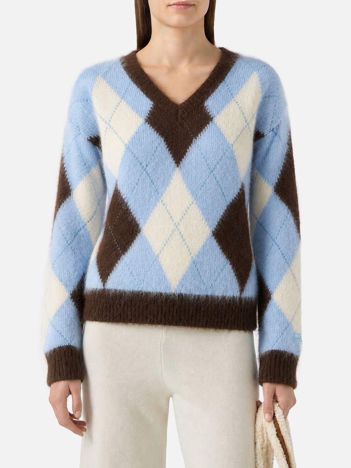 Argyle Annecy Soft cropped sweater