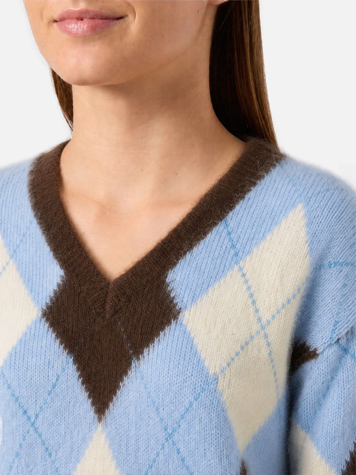 Argyle Annecy Soft cropped sweater