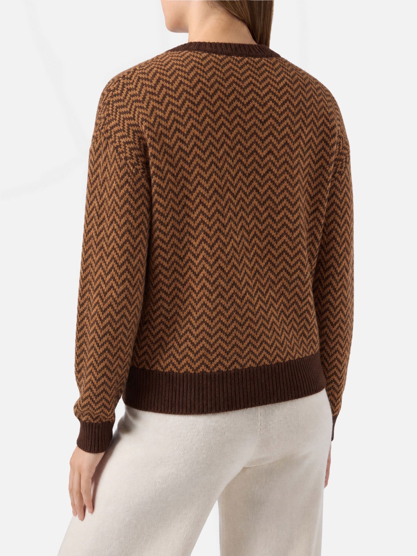 Pull Annecy Soft avec motif losanges et col en V 