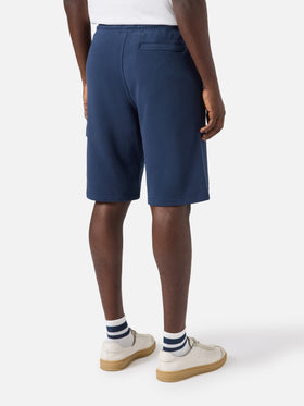 Argo navy blue fleece bermuda shorts with cargo pocket
