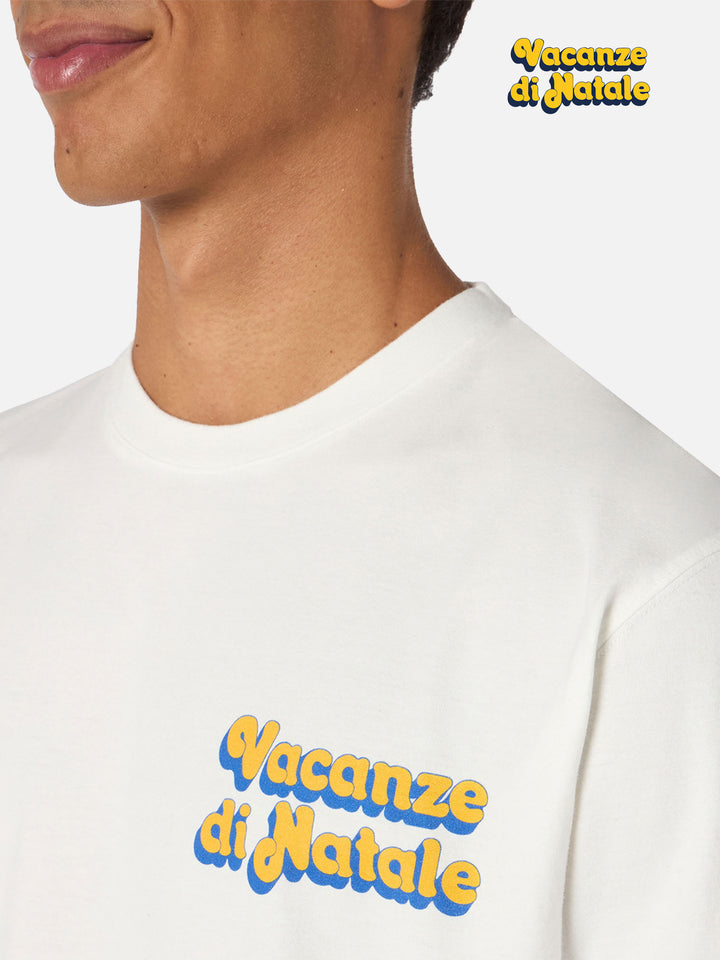 Herren-T-Shirt Arnott aus schwerer Baumwolle mit Vacanze di Natale locandina | VACANZE DI NATALE SONDERAUSGABE