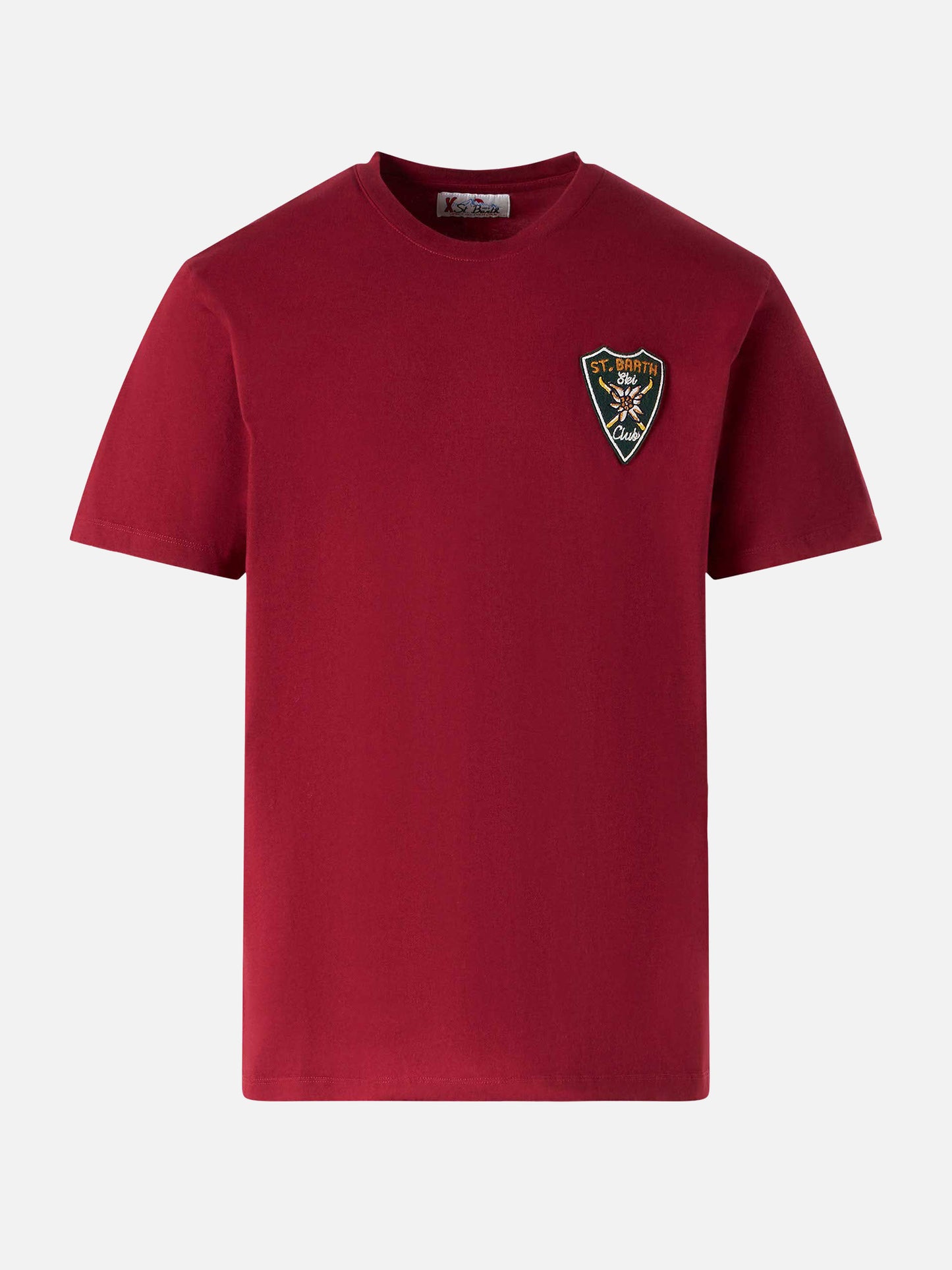 Herren-T-Shirt in Burgunderrot mit Aufdruck
