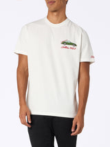 Man heavy cotton t-shirt Arnott with Cortina car ski embroidery