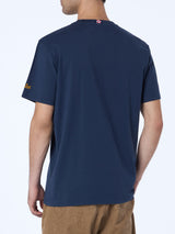 Man heavy cotton t-shirt Arnott with Grappa e vinci embroidery