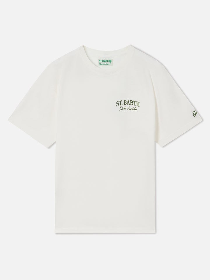 Arnott T-Shirt in Weiß mit St. Barth Golf Society-Print 