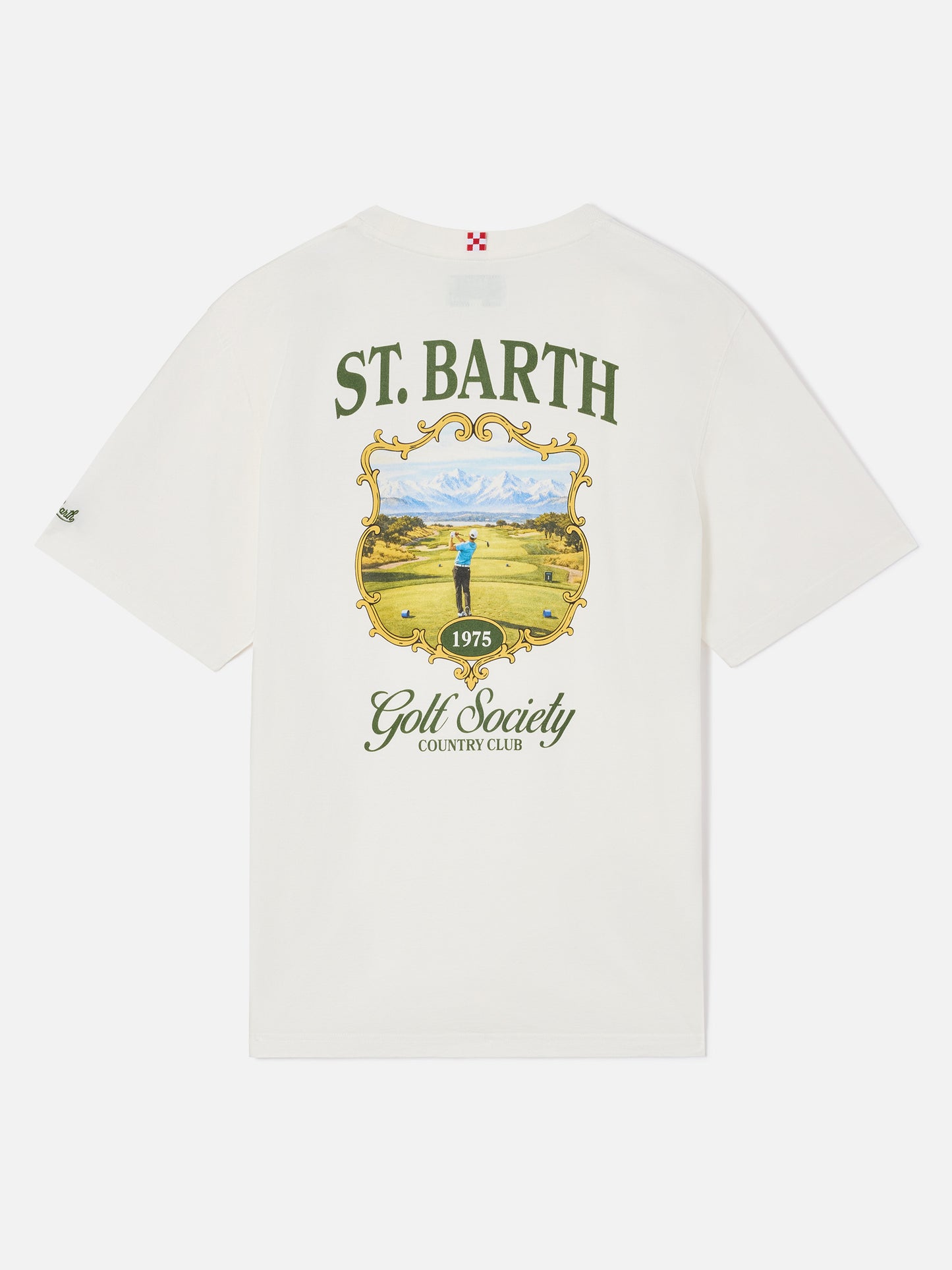 T-shirt Arnott blanc avec imprimé St. Barth Golf Society 