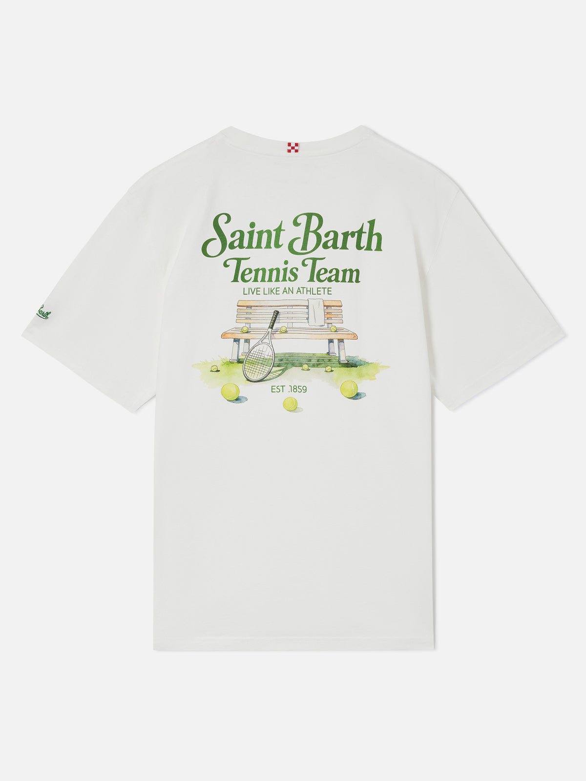 T-shirt Arnott blanc avec imprimé Saint Barth Tennis Team 