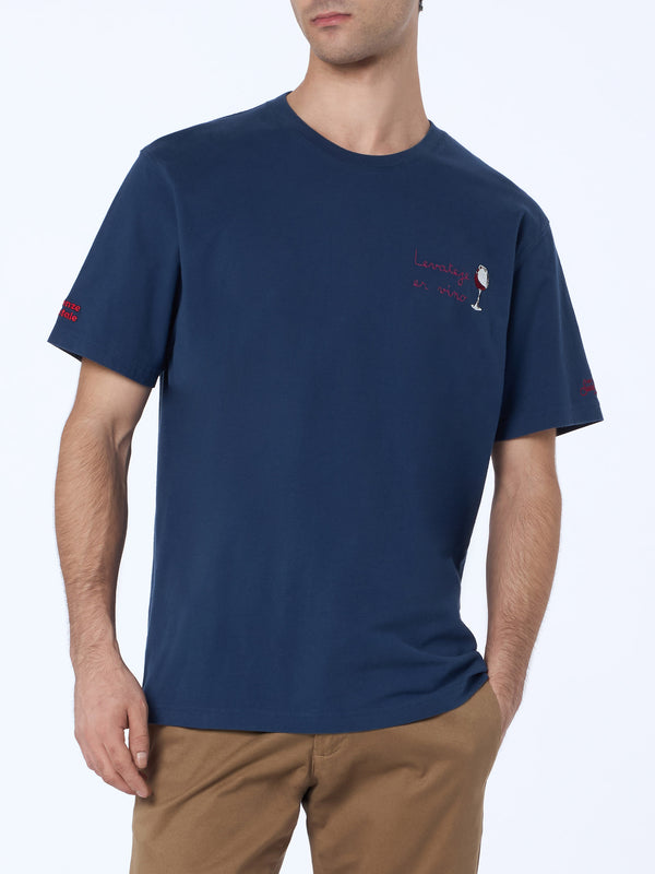 Man heavy cotton t-shirt Arnott with Lavateje er vino embroidery | VACANZE DI NATALE SPECIAL EDITION