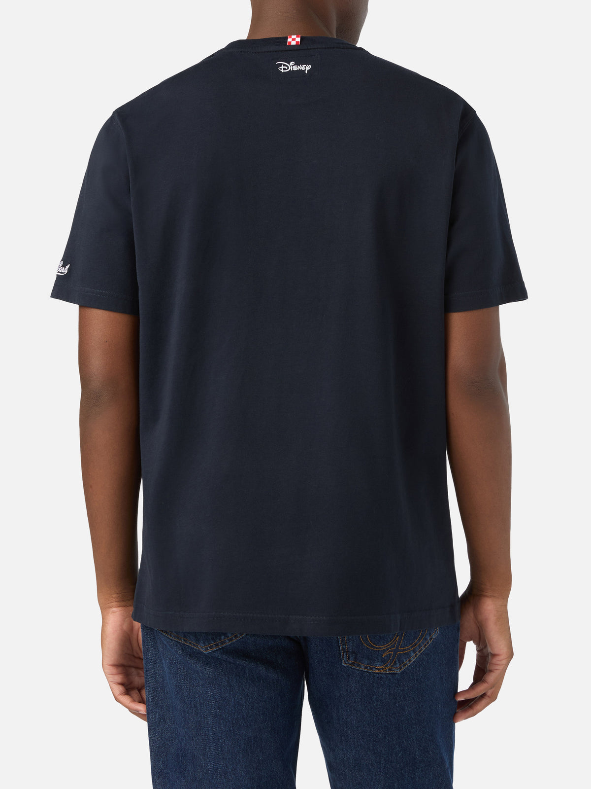 T-shirt Arnott blu navy in cotone organico con ricamo King Of Dubai | Special edition