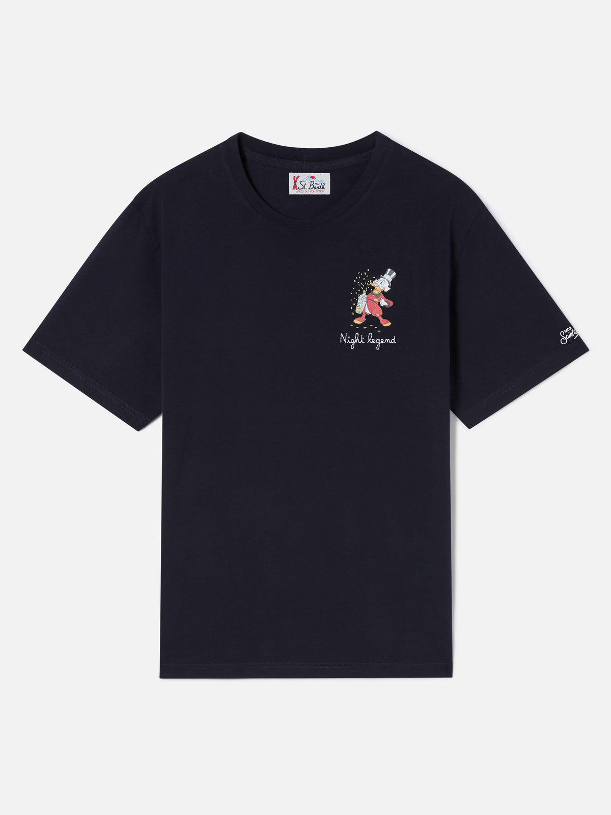 T-shirt en coton biologique Arnott blue avec broderie Night Pigiama | Special edition 