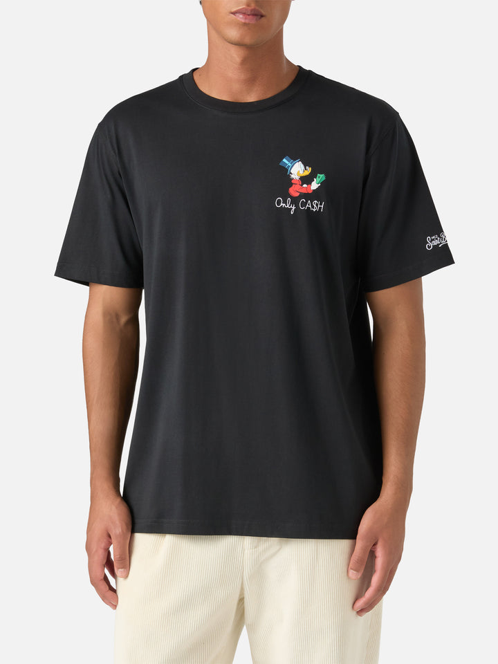 T-shirt en coton noir Arnott avec broderie Only Cash | Special edition 