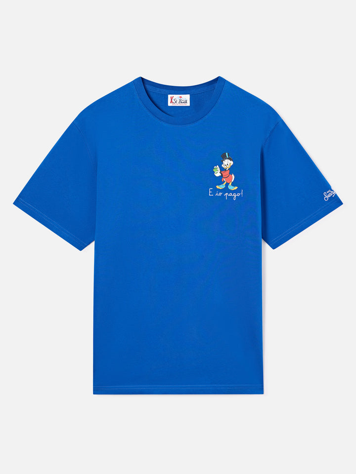 Blue Arnott cotton t-shirt with E Chi Paga embroidery | Special edition