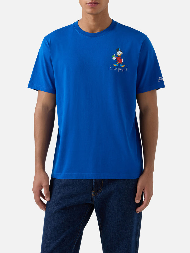 Blue Arnott T-Shirt aus Baumwolle mit E Chi Paga-Stickerei | Special edition 