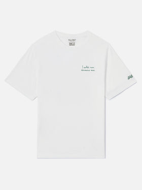 Off whitees T-Shirt aus Arnott Baumwolle mit I Soldi Non Dormono Mai-Stickerei | Special edition 