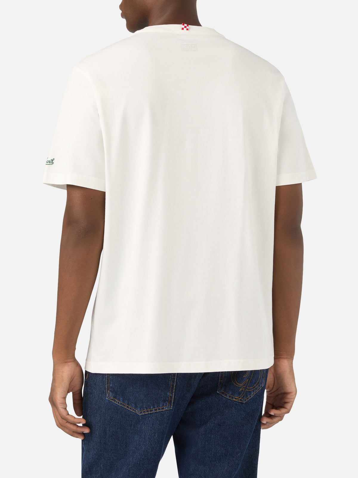 T-shirt en coton off white Arnott avec broderie I Soldi Non Dormono Mai | Special edition 