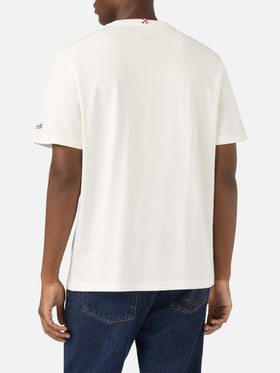 T-shirt en coton off white Arnott avec broderie I Soldi Non Dormono Mai | Special edition 