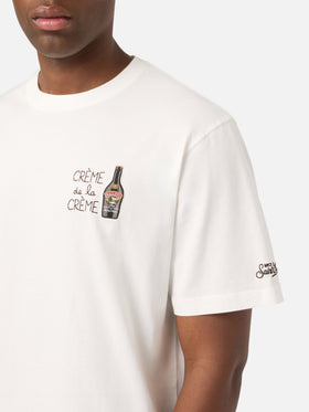 T-shirt Arnott off white in cotone con ricamo Crème De La Crème | Special edition