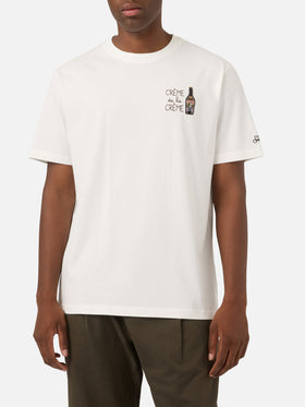 T-shirt Arnott off white in cotone con ricamo Crème De La Crème | Special edition