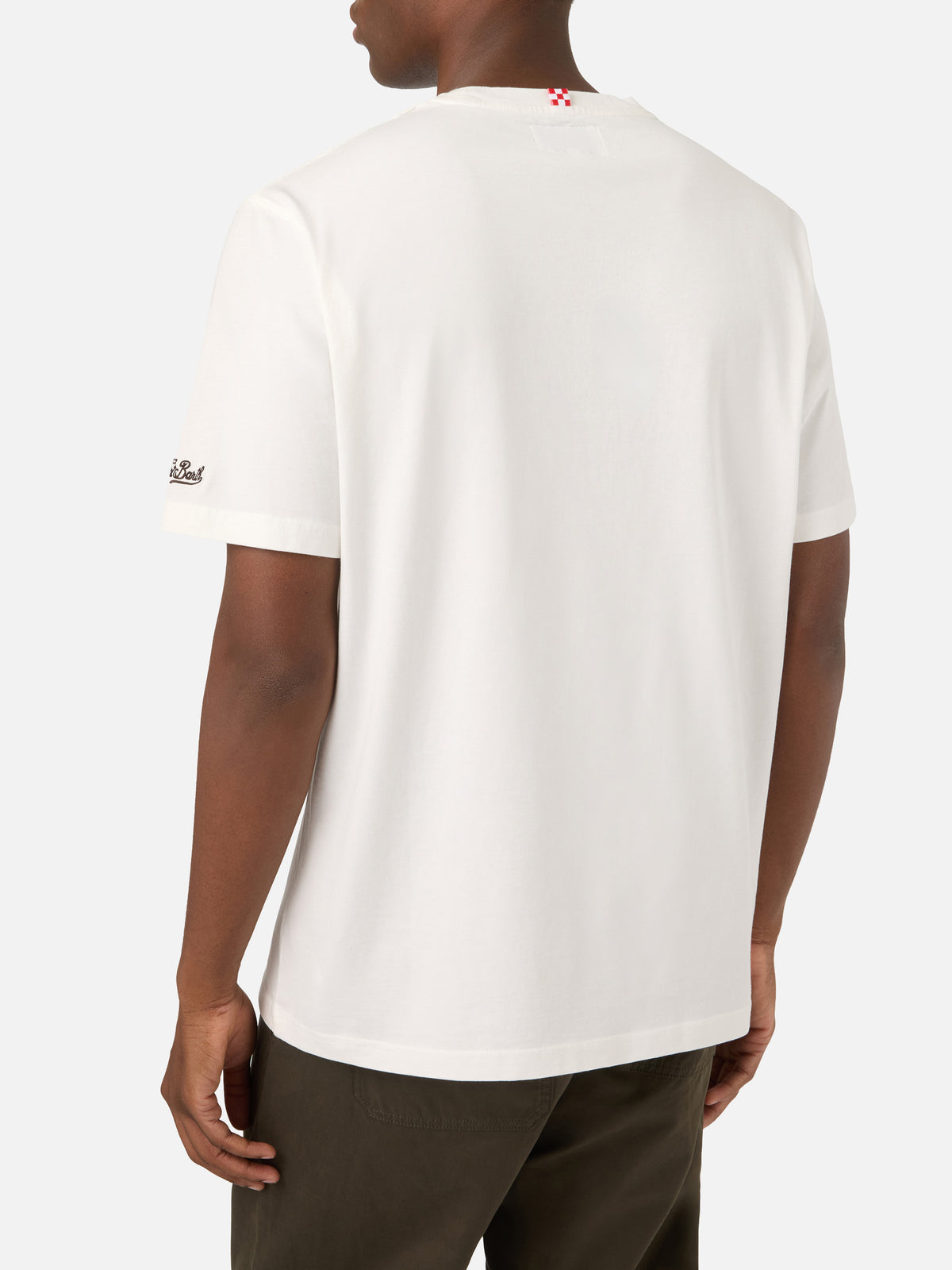 T-shirt Arnott off white in cotone con ricamo Crème De La Crème | Special edition