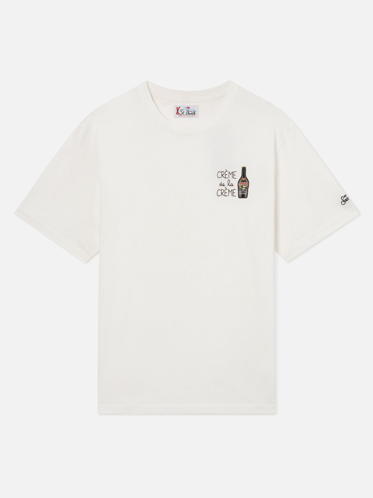 Off white Arnott cotton t-shirt with Crème De La Crème embroidery | Special edition