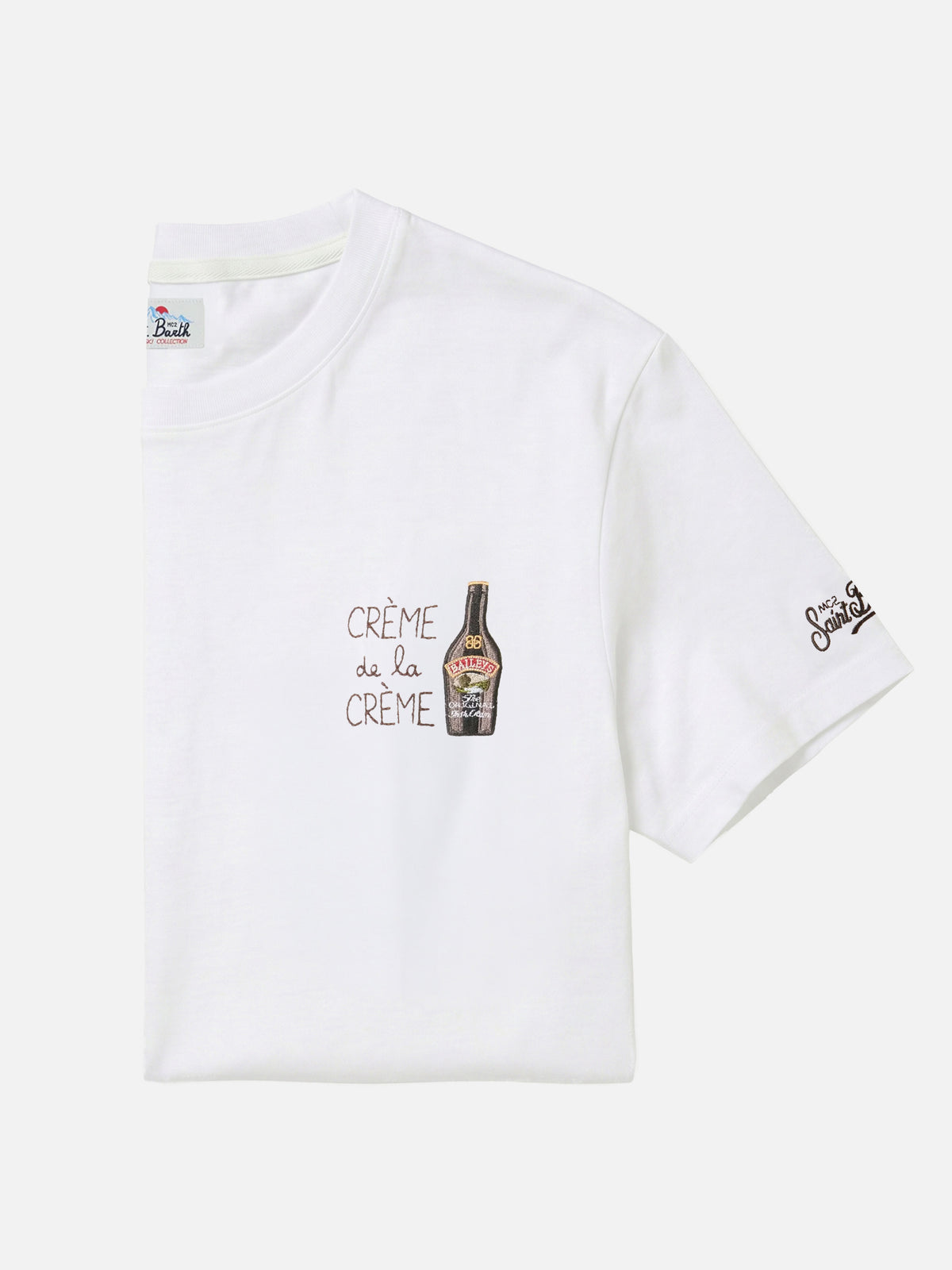 T-shirt Arnott off white in cotone con ricamo Crème De La Crème | Special edition